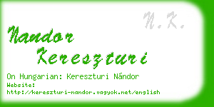 nandor kereszturi business card