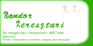 nandor kereszturi business card